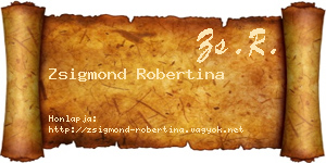 Zsigmond Robertina névjegykártya